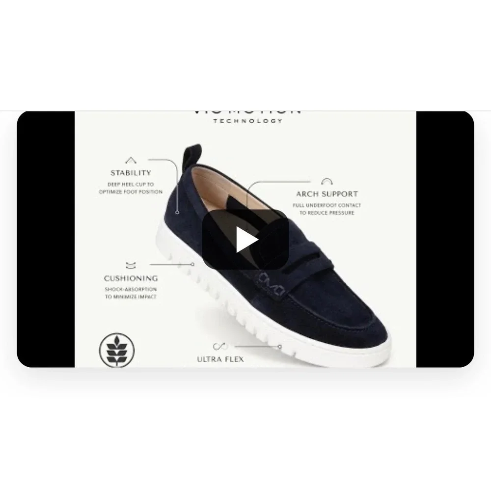 Vionic Uptown Loafer Womens 9.5 Burgundy Navy Blush Leather Slip On Orthopedic